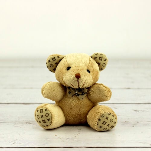 Büyük Boy Desenli Peluş Ayıcık Anahtarlık Kahverengi 12'li Paket - 2