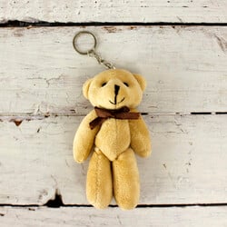 Büyük Boy Hareketli Peluş Ayıcık Anahtarlık Kahverengi 12'li Paket - 2