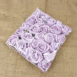 Büyük Boy Kadife Kafa Gül Açık Lila 25’li Paket - 3