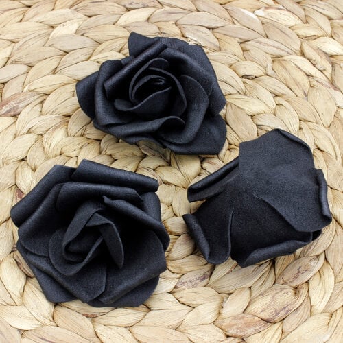 Büyük Boy Lateks Kafa Gül Siyah 6 cm (100’lü Paket) - Toptanalim (1)