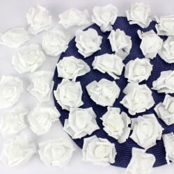 Büyük Boy Lateks 6CM Kafa Gül 100'Lü Paket Beyaz - 1