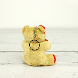 Büyük Boy Love Peluş Ayıcık Anahtarlık Kahverengi 12'li Paket - 3