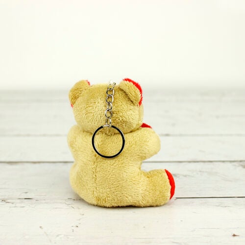 Büyük Boy Love Peluş Ayıcık Anahtarlık Kahverengi 12'li Paket - 3