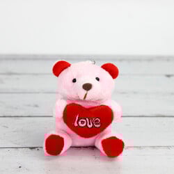 Büyük Boy Love Peluş Ayıcık Anahtarlık Pembe 12'li Paket - 2