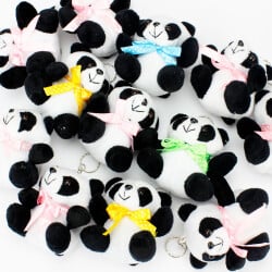 Büyük Boy Panda Peluş Anahtarlık 12'Li Paket - 2