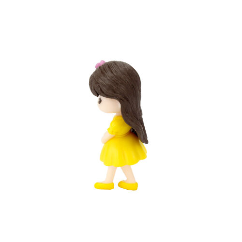 Büyük Boy Sarı Elbiseli Kız Plastik Teraryum Obje - 4