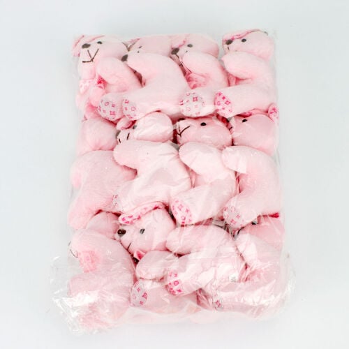 Büyük Boy Tavşan Peluş Anahtarlık Pembe 12'li Paket - 3