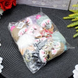 Çanlı Kedi Ponpon Anahtarlık 12'Li Paket - 4