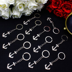 Çapa Figürlü Metal Anahtarlık 12’li Paket - 1