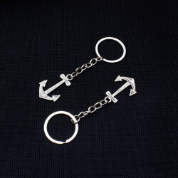 Çapa Figürlü Metal Anahtarlık 12’li Paket - 2