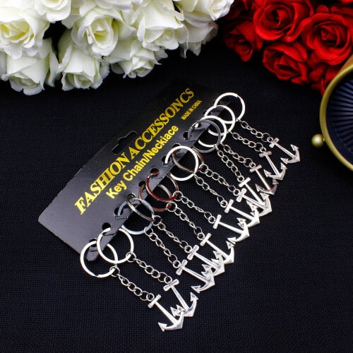 Çapa Figürlü Metal Anahtarlık 12’li Paket - 3