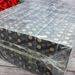 Çekmeceli Saplı Takı Kutusu Puantiyeli Siyah 12CM - 4