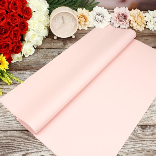 Çiçek Buket Ambalaj Kağıdı Açık Somon 20'li Paket - Kare Dekor