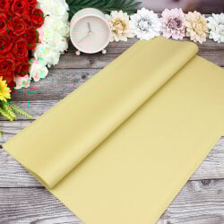 Çiçek Buket Ambalaj Kağıdı Hardal 20'li Paket - 1