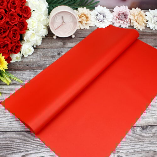 Çiçek Buket Ambalaj Kağıdı Kırmızı 20'li Paket - Kare Dekor