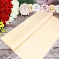 Çiçek Buket Ambalaj Kağıdı Krem Çizgili Desen 20'li Paket - 1