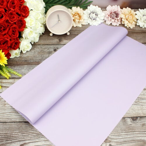 Çiçek Buket Ambalaj Kağıdı Lila 20'li Paket - Kare Dekor