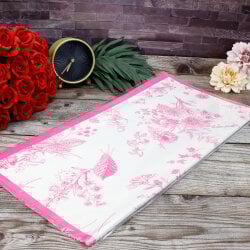 Çiçek Buket Ambalaj Kağıdı Pembe Çiçek Desenli 20'li Paket - 1