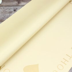 Çiçek Buket Ambalaj Kağıdı Sarı Kalp Desen 20'li Paket - 2