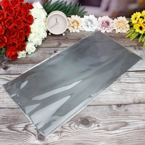 Çiçek Buket Ambalaj Kağıdı Siyah Çizgili Desen 20'li Paket - 3