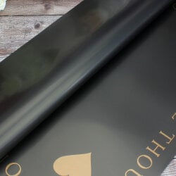 Çiçek Buket Ambalaj Kağıdı Siyah Kalp Desen 20'li Paket - 2