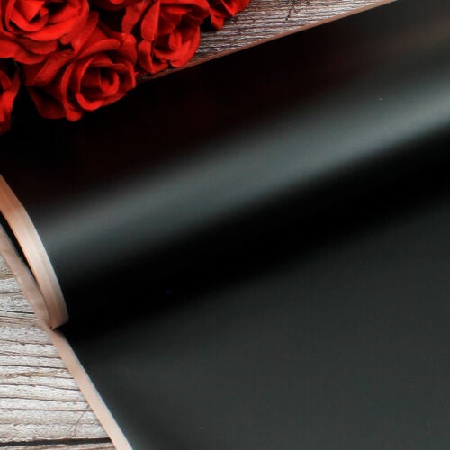 Çiçek Buket Ambalaj Kağıdı Siyah Rose Border 20'li Paket - 2