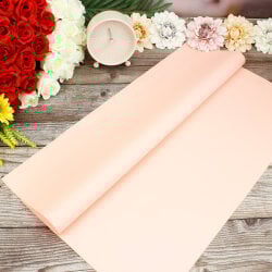 Çiçek Buket Ambalaj Kağıdı Somon Çizgili Desen 20'li Paket - 1