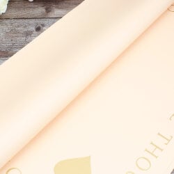 Çiçek Buket Ambalaj Kağıdı Somon Kalp Desen 20'li Paket - 2