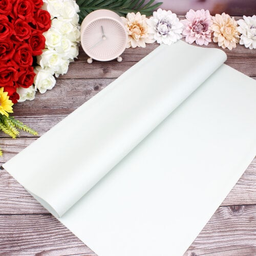 Çiçek Buket Ambalaj Kağıdı Su Yeşili 20'li Paket - Kare Dekor