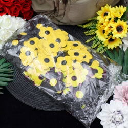 Çiçek Figürlü Çanta Charm Aksesuar Sarı-Siyah - 3