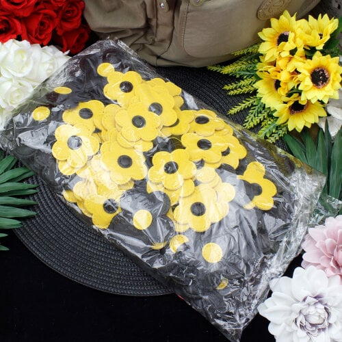 Çiçek Figürlü Çanta Charm Aksesuar Sarı-Siyah - 3