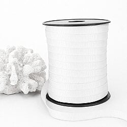 Çift Taraflı 1 cm Grogren Kurdele 250 Metre Makara Beyaz - 1