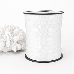 Çift Taraflı 1 cm Grogren Kurdele 250 Metre Makara Beyaz - 3