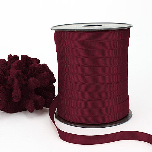 Çift Taraflı 1 cm Grogren Kurdele 250 Metre Makara Bordo - Toptanalim