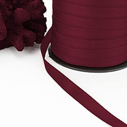 Çift Taraflı 1 cm Grogren Kurdele 250 Metre Makara Bordo - 2