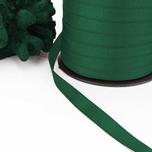 Çift Taraflı 1 cm Grogren Kurdele 250 Metre Makara Çam Yeşili - Toptanalim (1)