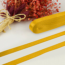Çift Taraflı 1 cm Saten Kurdele 10 Metre Gold Hardal - 1