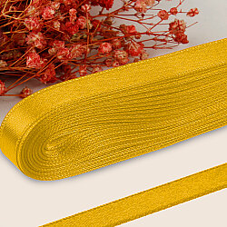 Çift Taraflı 1 cm Saten Kurdele 10 Metre Gold Hardal - 2