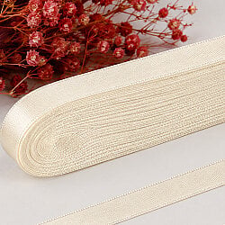 Çift Taraflı 1 cm Saten Kurdele 10 Metre Kırık Beyaz - 2