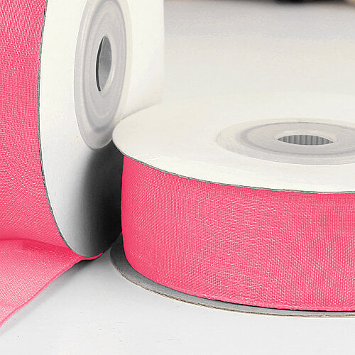 Çift Taraflı 2 cm 25 Metre Organze Kurdele Pembe - Toptanalim (1)