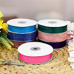 Çift Taraflı 2 cm 50 Metre Organze Kurdele Pembe - 2