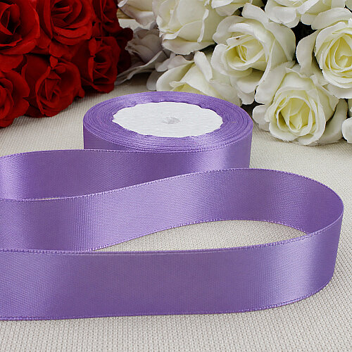 Çift Taraflı 2,5 cm Saten Kurdele Lila 22 Metre - Toptanalim (1)