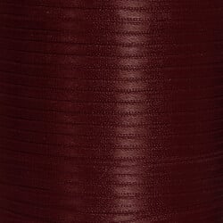 Çift Taraflı 3mm Saten Kurdele Bordo 750 Metre Makara - 2