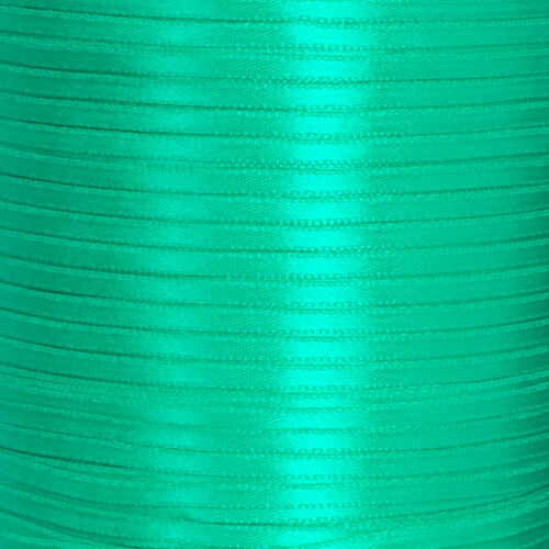Çift Taraflı 3mm Saten Kurdele Mint Yeşili 750 Metre Makara - 2