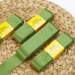 Çift Taraflı 4CM Saten Kurdele Açık Yeşil 10 Metre - 1