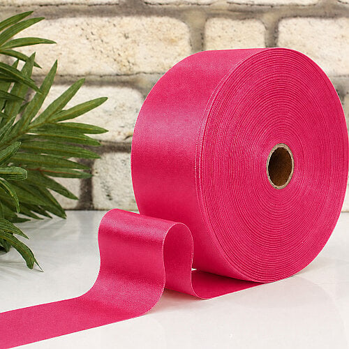 Çift Taraflı 66 mm Saten Kurdele 100 Metre Bobin Fuşya - Toptanalim