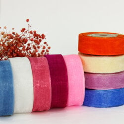 Çift Taraflı 2 Cm 25 Metre Organze Kurdele Kırmızı - 3