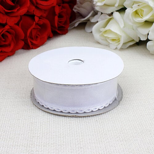 Dantel Kenarlı Kurdele 2,5 cm Beyaz 9 Metre - Toptanalim (1)