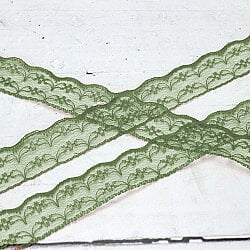 Dantel Şerit Kurdele 2 cm 25 Metre Haki - 3