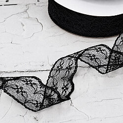 Dantel Şerit Kurdele 2 cm 25 Metre Siyah - 2
